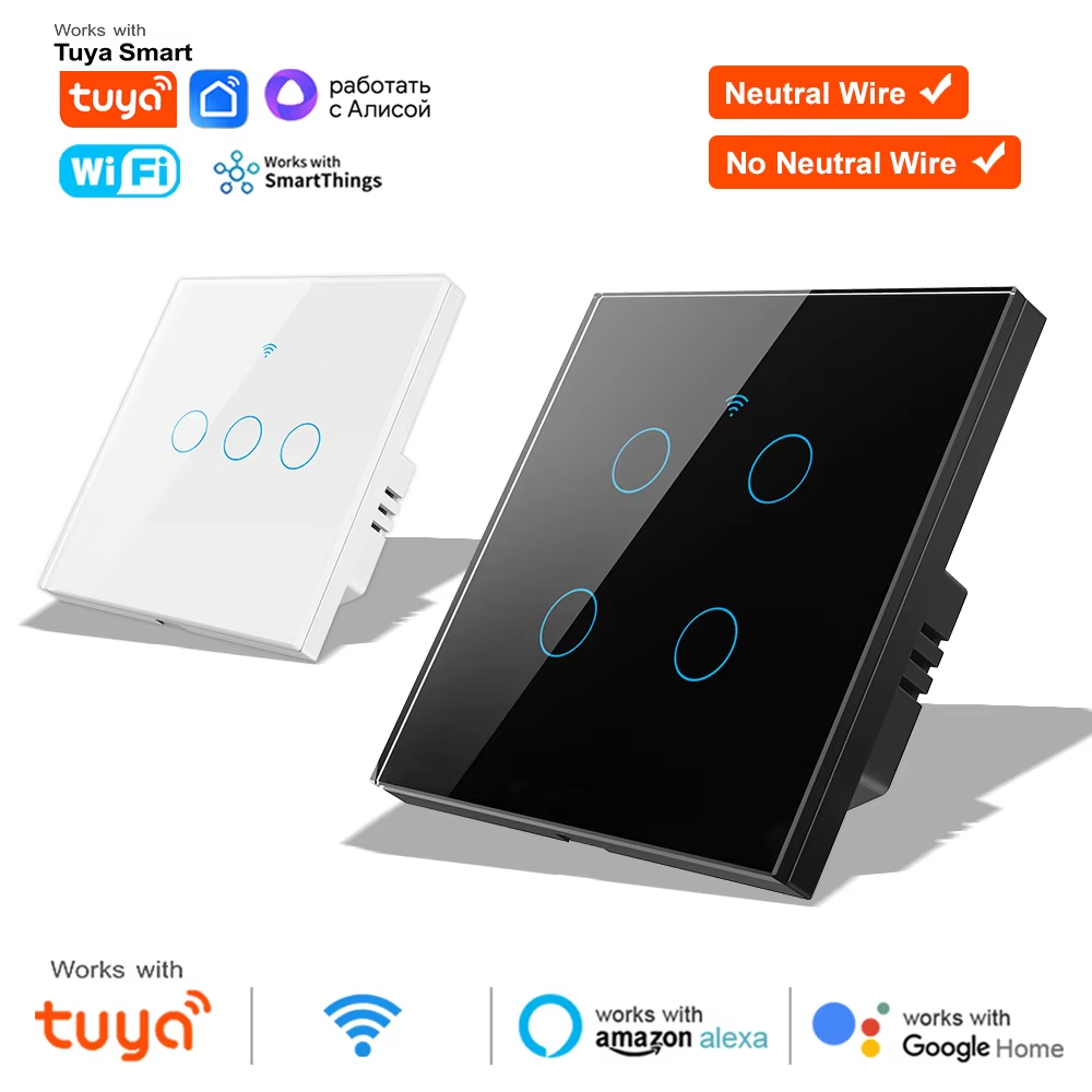 Smart Light Switch Wifi - Умный беспроводной сенсорный настенный выключатель Wi-Fi