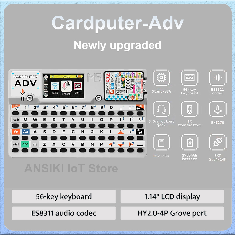 Electronics Project Kit - M5Stack Cardputer-Adv Программируемый карточный компьютер Stamp-S3A