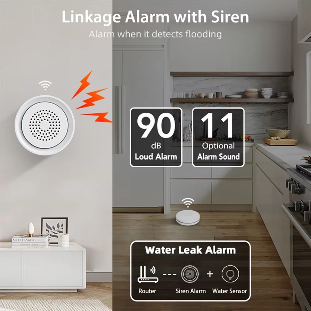 Smart Home Automation Kit - Датчик протечки воды BTLIFE с сиреной