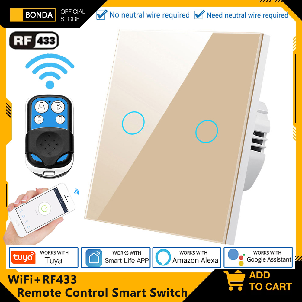 Smart Light Switch Wifi - Tuya EU WiFi + RF433 Умный