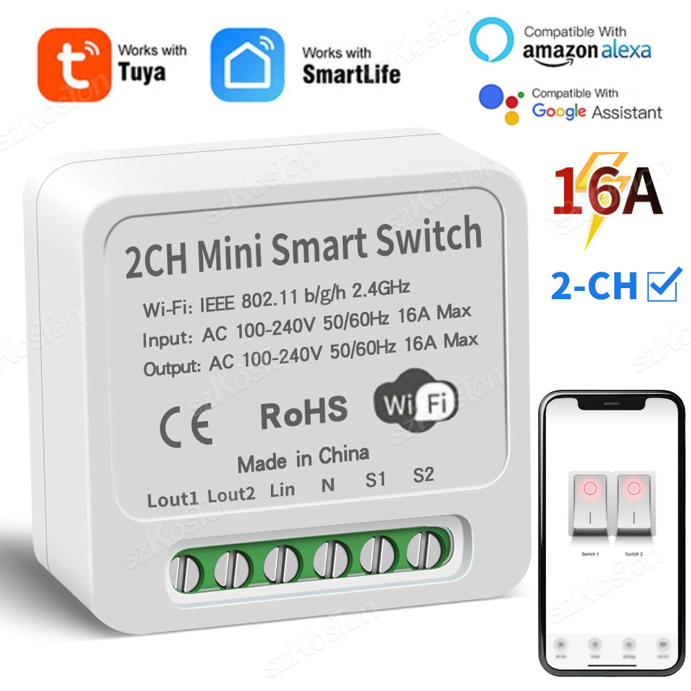 16A Tuya Wi-Fi модуль умного п – обзор и цена Smart Light Switch Wifi